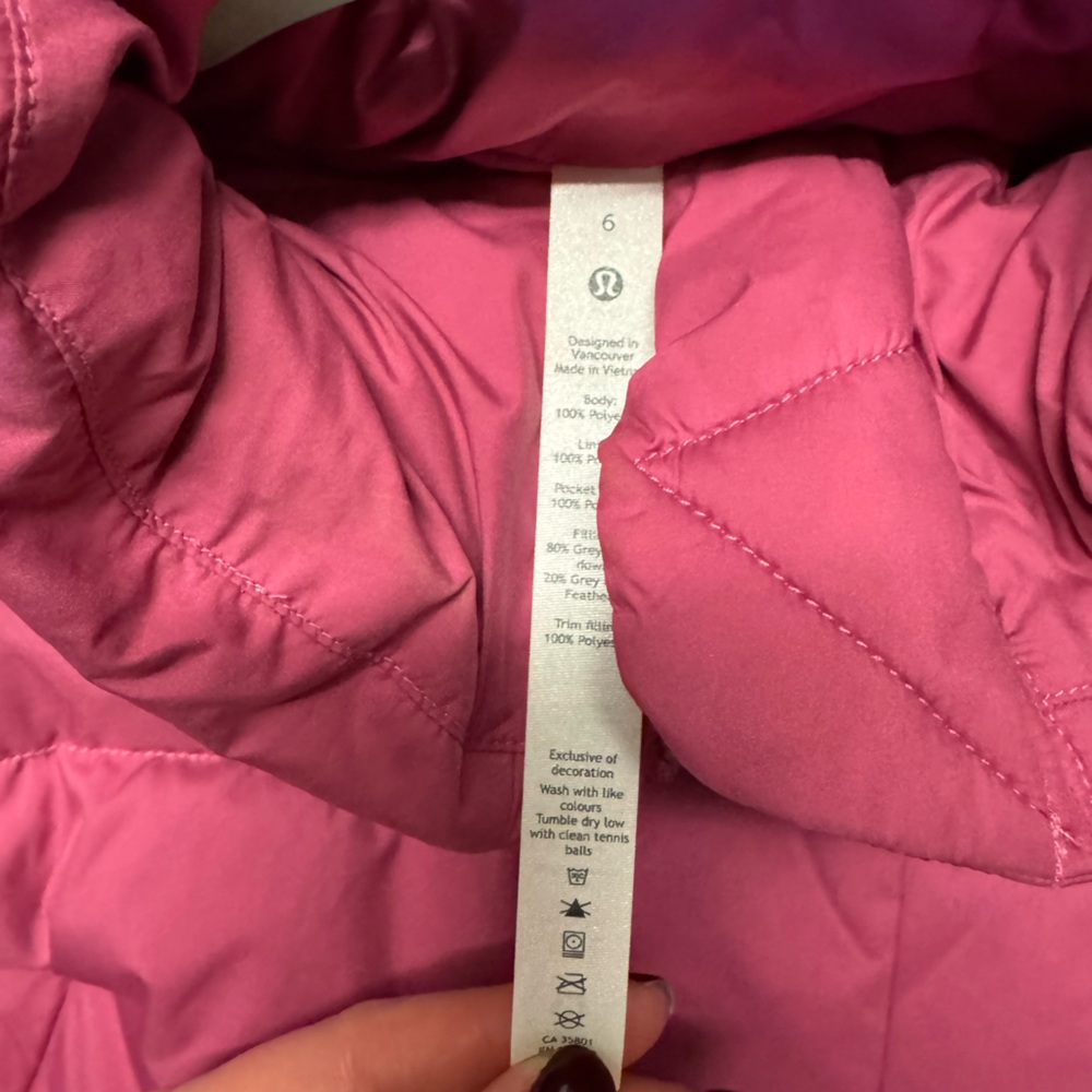 lululemon Wunder Puff Cropped Vest in Pink Lychee - Picture 8 of 9